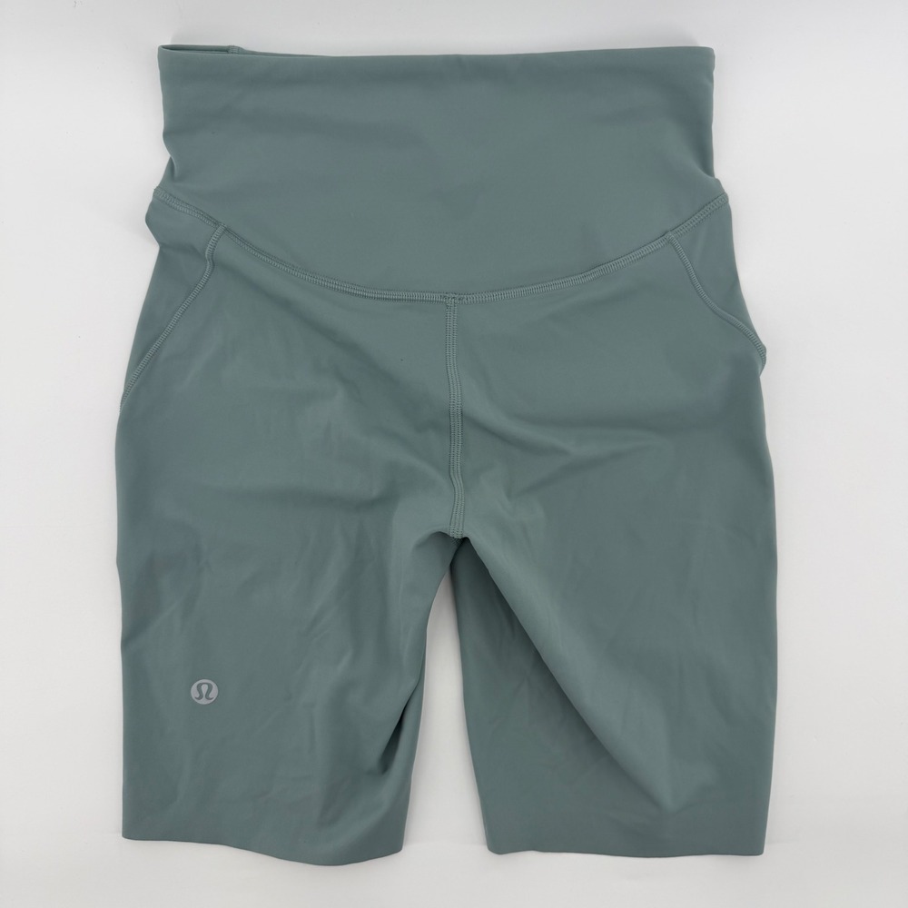 Lululemon SenseKnit Running Shorts Womens 4 Sage Green High Rise 8" Inseam